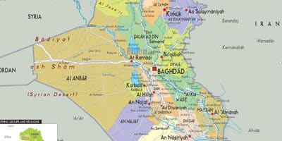 Şəhərlərin İraq xəritə
